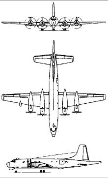 Plan 3 vues du Canadair CL-28 Argus