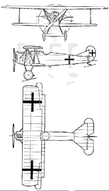 Plan 3 vues du Fokker D.VII