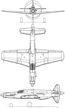 Plan 3 vues du Dornier Do 335 Pfeil