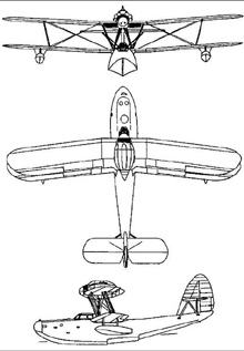 Plan 3 vues du Aichi E11A ‘Laura’