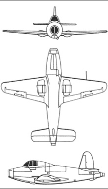 Plan 3 vues du Gloster E28/39 Whittle