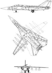 Plan 3 vues du General Dynamics F-111 Aardvark