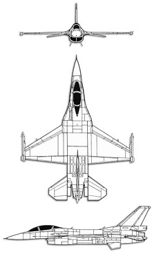 Plan 3 vues du Mitsubishi F-2