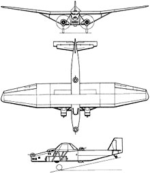 Plan 3 vues du Farman F.222