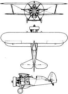 Plan 3 vues du Boeing F4B