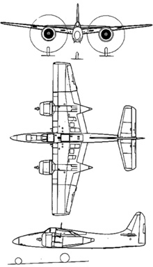 Plan 3 vues du Grumman F7F Tigercat