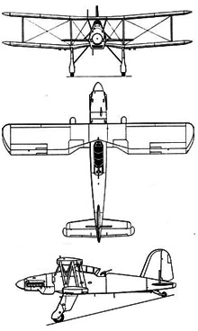 Plan 3 vues du Fieseler Fi 167 