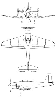 Plan 3 vues du Blackburn B-48 Firecrest