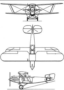 Plan 3 vues du Fairey  Fox