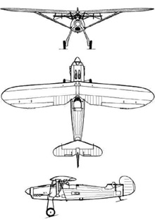 Plan 3 vues du Focke-Wulf Fw 56 Stösser