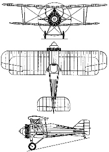 Plan 3 vues du Gloster Grebe
