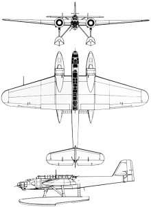Plan 3 vues du Heinkel He 115