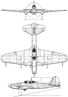 Plan 3 vues du Ilyushin Il-2 Sturmovik