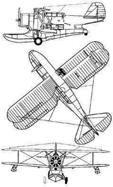 Plan 3 vues du Grumman JF/J2F Duck