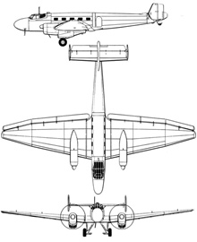 Plan 3 vues du Junkers Ju 86