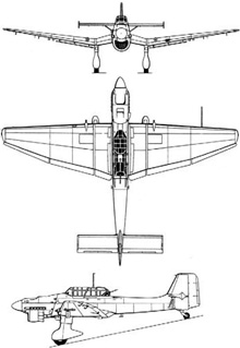 Plan 3 vues du Junkers Ju 87 Stuka