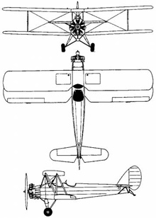 Plan 3 vues du Tachikawa Ki-17 Cedar
