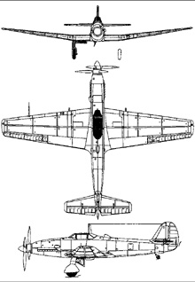 Plan 3 vues du Kawasaki Ki-64  'Rob'