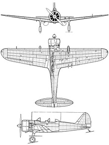 Plan 3 vues du Mansyu Ki-79