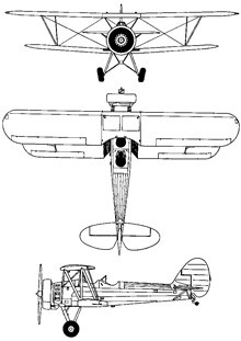 Plan 3 vues du Tachikawa Ki-9 ‘Spruce’
