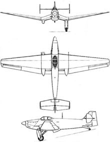 Plan 3 vues du Loire-Nieuport LN.401/411