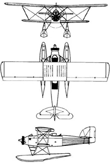 Plan 3 vues du Marinens F. MF-11