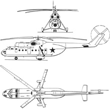 Plan 3 vues du Mil Mi-6  ‘Hook’