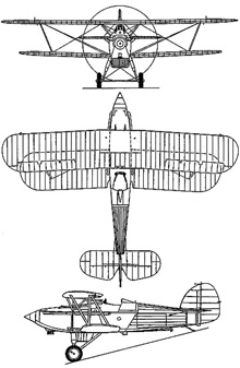 Plan 3 vues du Hawker  Nimrod