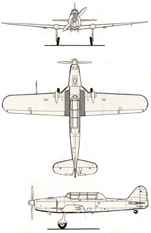 Plan 3 vues du Pilatus P-2