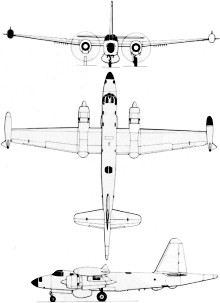 Plan 3 vues du Lockheed P2V Neptune