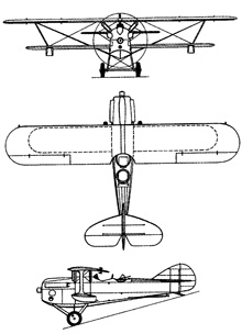 Plan 3 vues du Levasseur PL.5