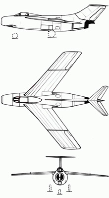 Plan 3 vues du FMA I.Ae. 33 Pulqui II