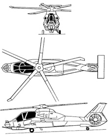 Plan 3 vues du Boeing-Sikorsky RAH-66 Comanche