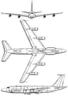 Plan 3 vues du Boeing RC-135 Rivet Joint