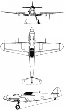 Plan 3 vues du Avia S.199