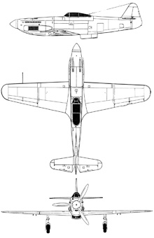 Plan 3 vues du Ikarus S-49