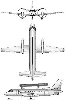 Plan 3 vues du Saab S100 Argus