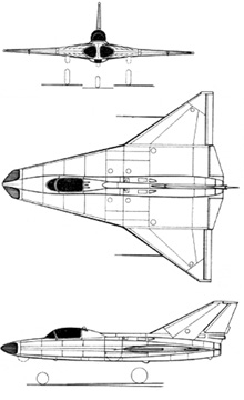 Plan 3 vues du Saab 210 Lilldraken