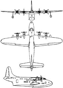 Plan 3 vues du Short S.45 Seaford