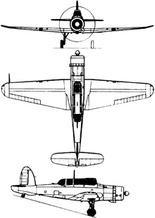 Plan 3 vues du Blackburn B-24 Skua