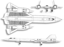 Plan 3 vues du Lockheed SR-71 Blackbird