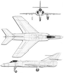 Plan 3 vues du Dassault  Super-Etendard