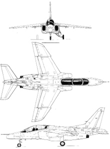 Plan 3 vues du Kawasaki T-4
