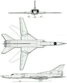 Plan 3 vues du Tupolev Tu-26  ‘Backfire’