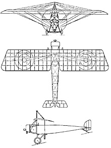 Plan 3 vues du Morane-Saulnier Type-L