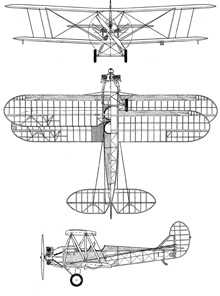 Plan 3 vues du Polikarpov U-2 / Po-2