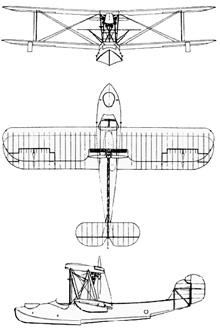 Plan 3 vues du Canadian Vickers  Vedette