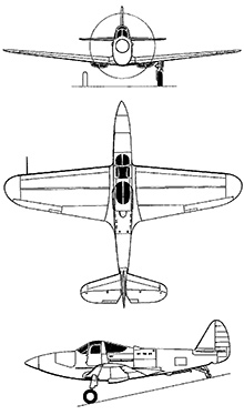 Plan 3 vues du Bell XFL Airabonita