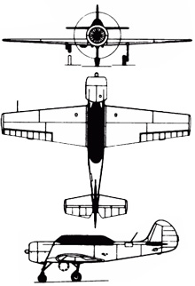Plan 3 vues du Yakovlev Yak-52