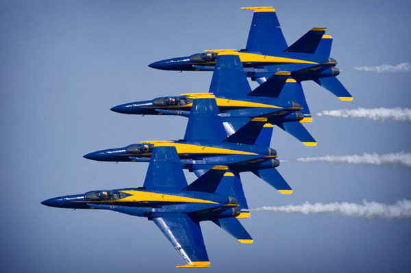 Les célèbres Blue Angels de l'US Navy.